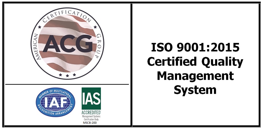 ISO 9001 Certified Logo - ACG